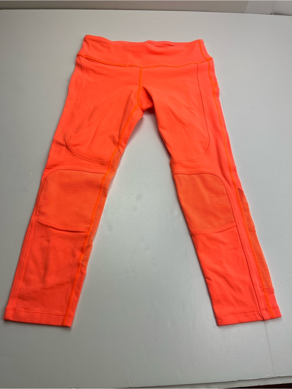 Splits59 Bright Coral Orange Active Cropped Leggings Womens Size Small Athletic